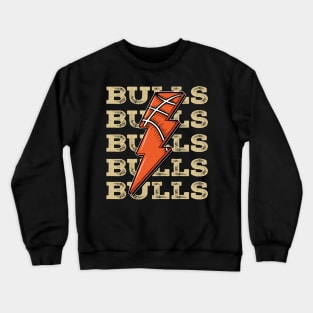 Funny Sports Bulls Proud Name Basketball Classic Crewneck Sweatshirt